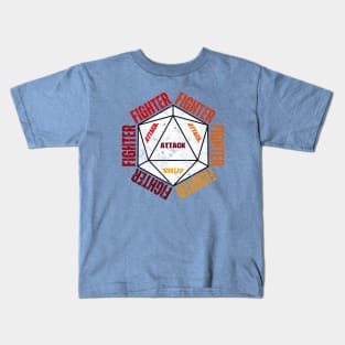 Fighter - Attack - Dungeons and Dragons Inspired Kids T-Shirt